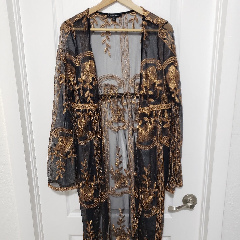 Bronze floral kimono